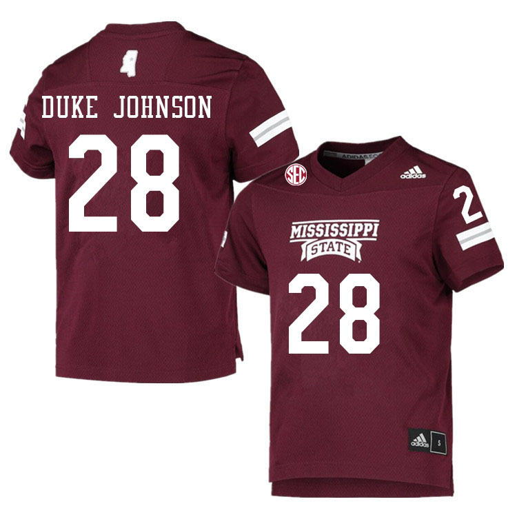 Men #28 Tanner Duke Johnson Mississippi State Bulldogs College Football Jerseys Sale-Maroon - Click Image to Close